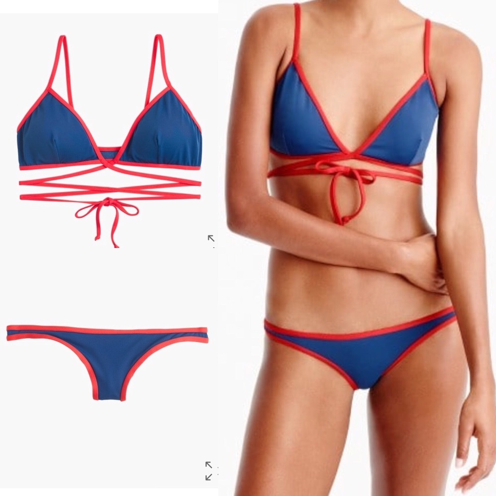 NWT J. Crew Tipped Bikini Set